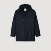 Minimalist Tech Parka Hooded padded parka Navy Blue