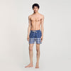  Vintage Flower Swim Floral Print Swim Trunks Midnight Blue