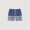  Vintage Flower Swim Floral Print Swim Trunks Midnight Blue