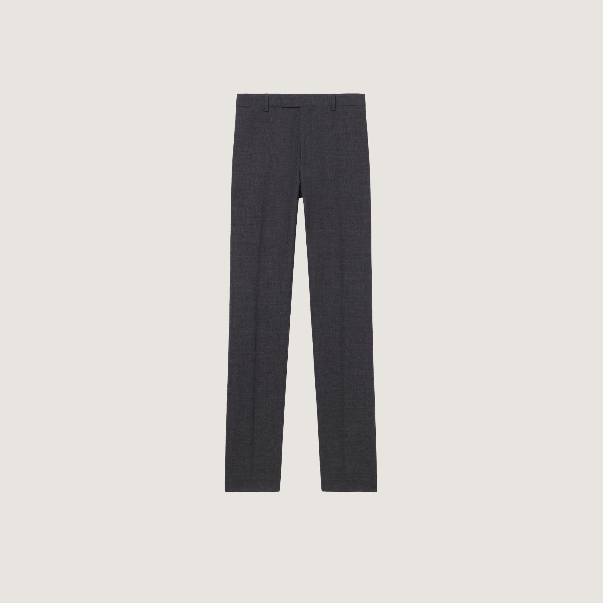 Wool Suit Trousers Mocked Grey