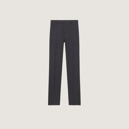 Wool Suit Trousers Mocked Grey
