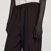 Large Jersey Wide-Leg Trousers Chocolate