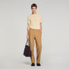 Large Jersey Wide-Leg Trousers Nut