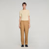Large Jersey Wide-Leg Trousers Nut