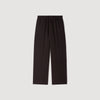 Large Jersey  Straight Leg Trousers Dark Chocolate