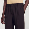 Large Jersey Wide-leg trousers Dark Taupe
