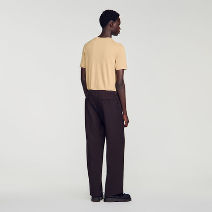 Large Jersey Wide-leg trousers Dark Taupe