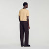 Large Jersey Wide-leg trousers Dark Taupe