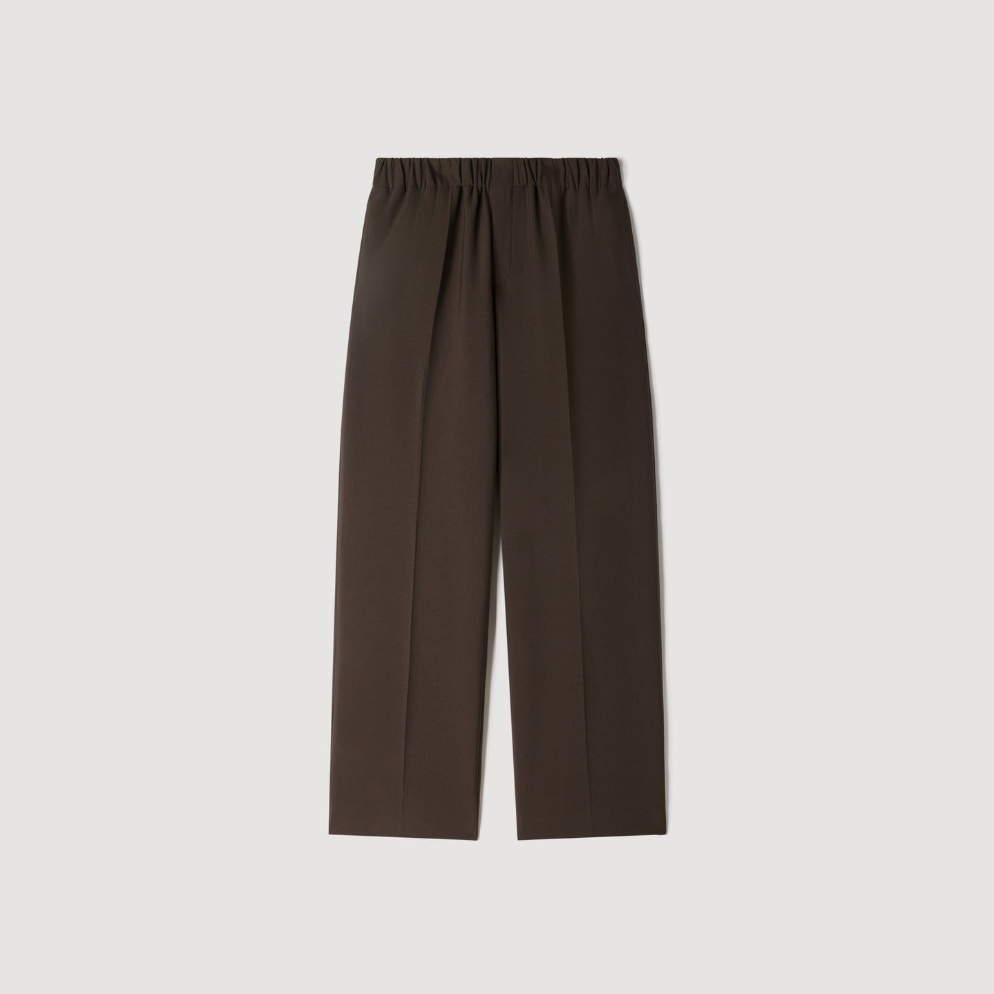 Large Jersey Wide-leg trousers Dark Taupe
