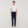 Elasticated Straight Leg Trousers Midnight Blue