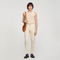 New Alpha Cotton Elasticated Straight-Leg Pants Light Beige