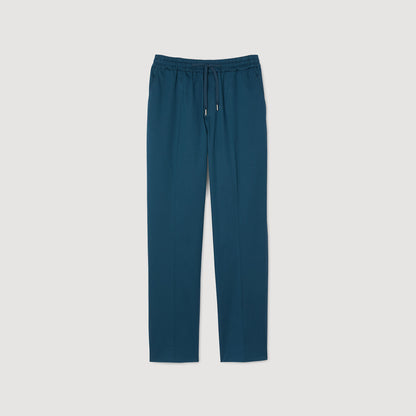Elasticated Straight-Leg Trousers Thunderstorm Blue