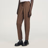 New Alpha Elasticated Straight-Leg Trousers Tobacco Brown