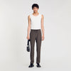 Elasticated Cargo Trousers Dark Kaki.