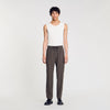 Elasticated Cargo Trousers Dark Kaki.
