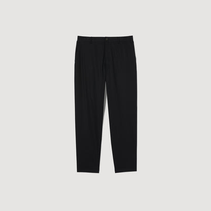Cotton Carrot Cut  Trousers Black