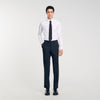 Chalk Striped Suit Trousers Black