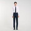 Chalk Striped Suit Trousers Black