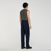 Charlie Pant Wide-Leg Trousers Navy Blue