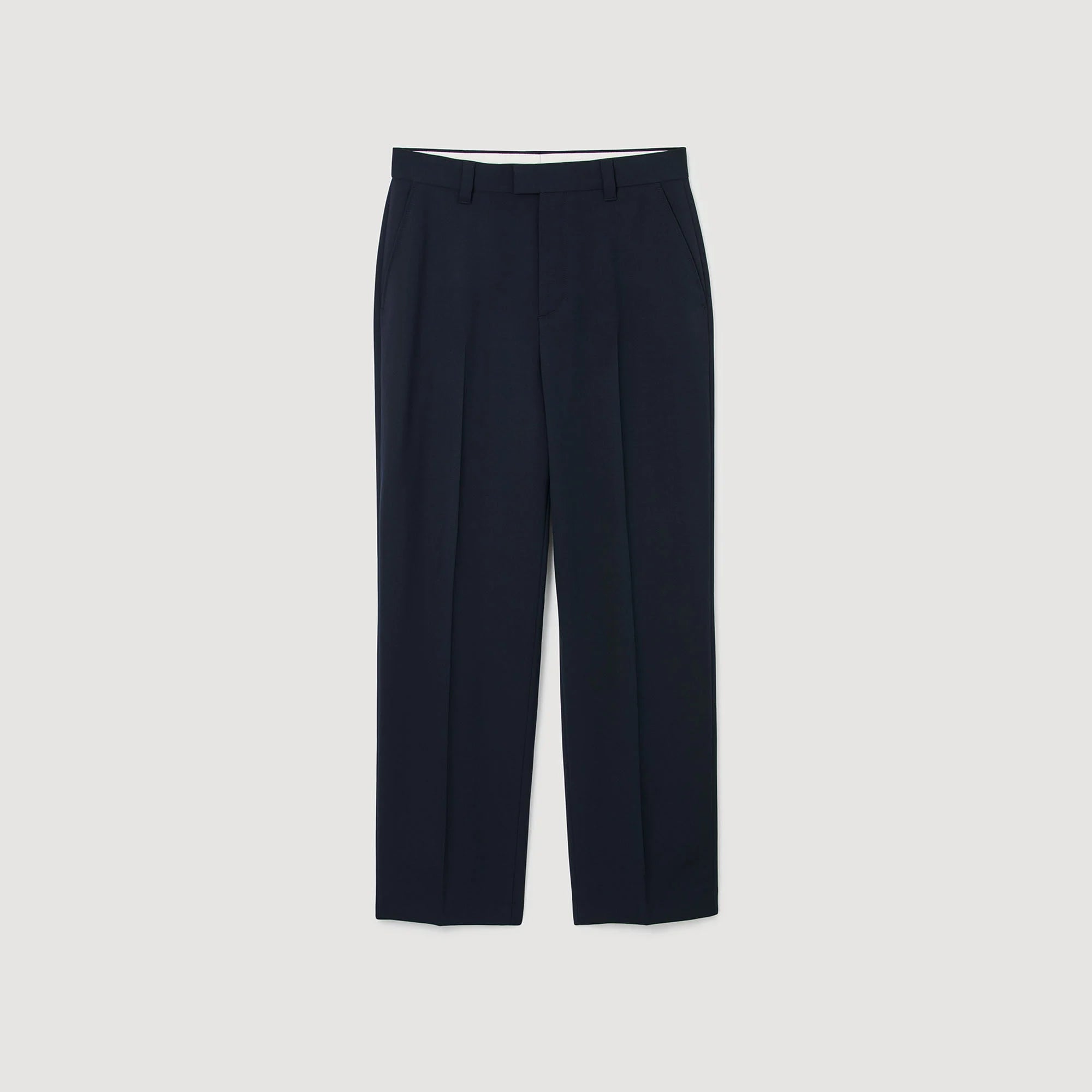 Charlie Pant Wide-Leg Trousers Navy Blue