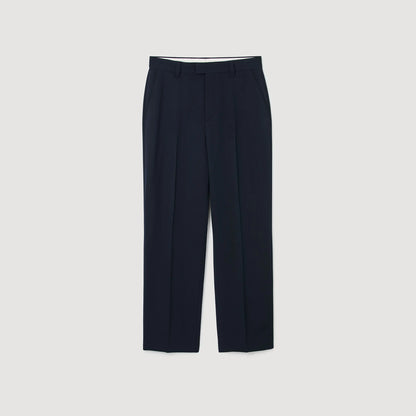 Charlie Pant Wide-Leg Trousers Navy Blue