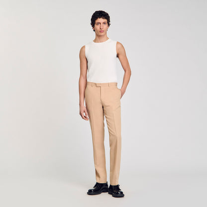 Formal Linen Suit Trousers Nut
