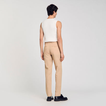 Formal Linen Suit Trousers Nut