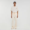 Rope Pant Wide-Leg Elasticated Cotton Trousers Butter Cream