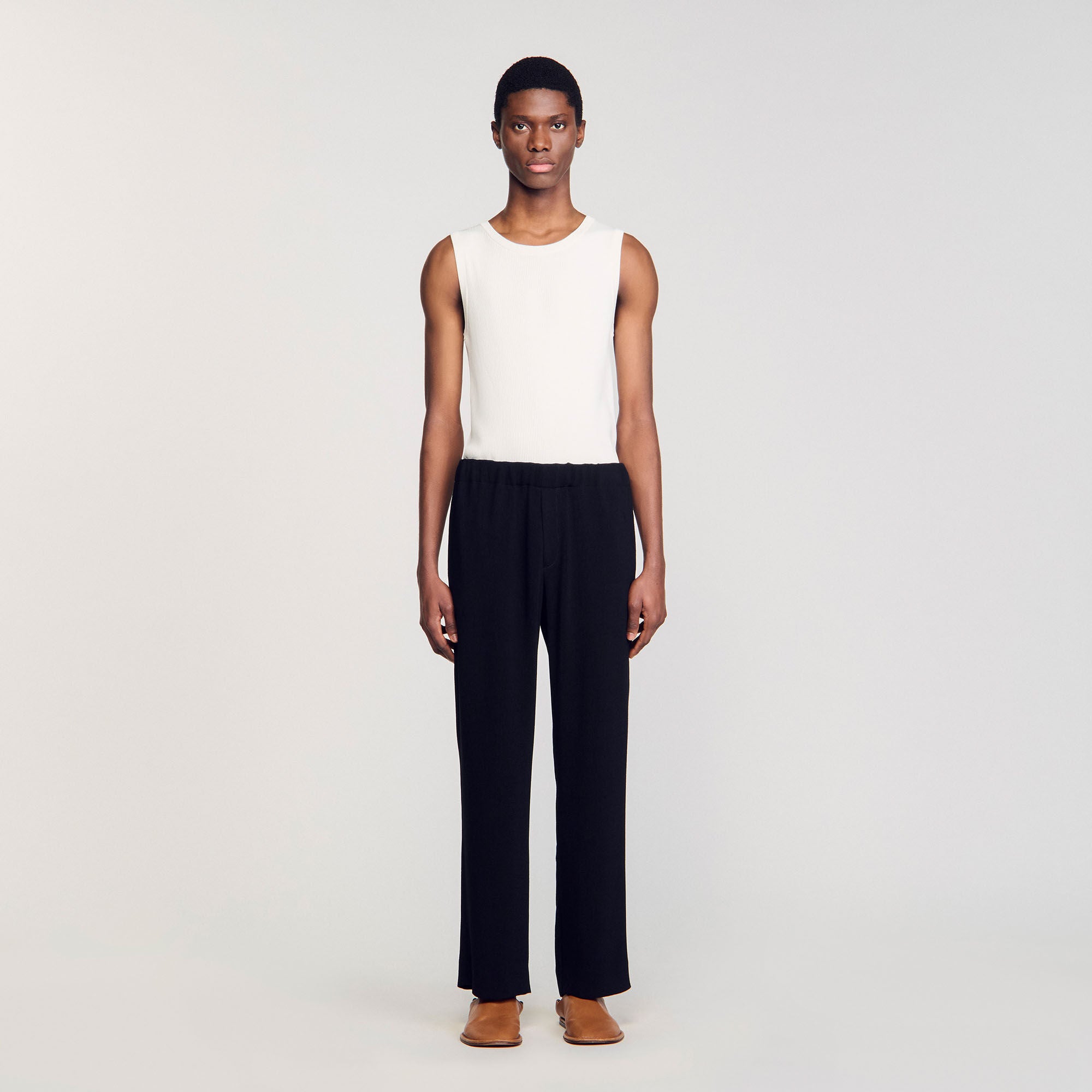  Micropleated Pant Pleated Trousers Black