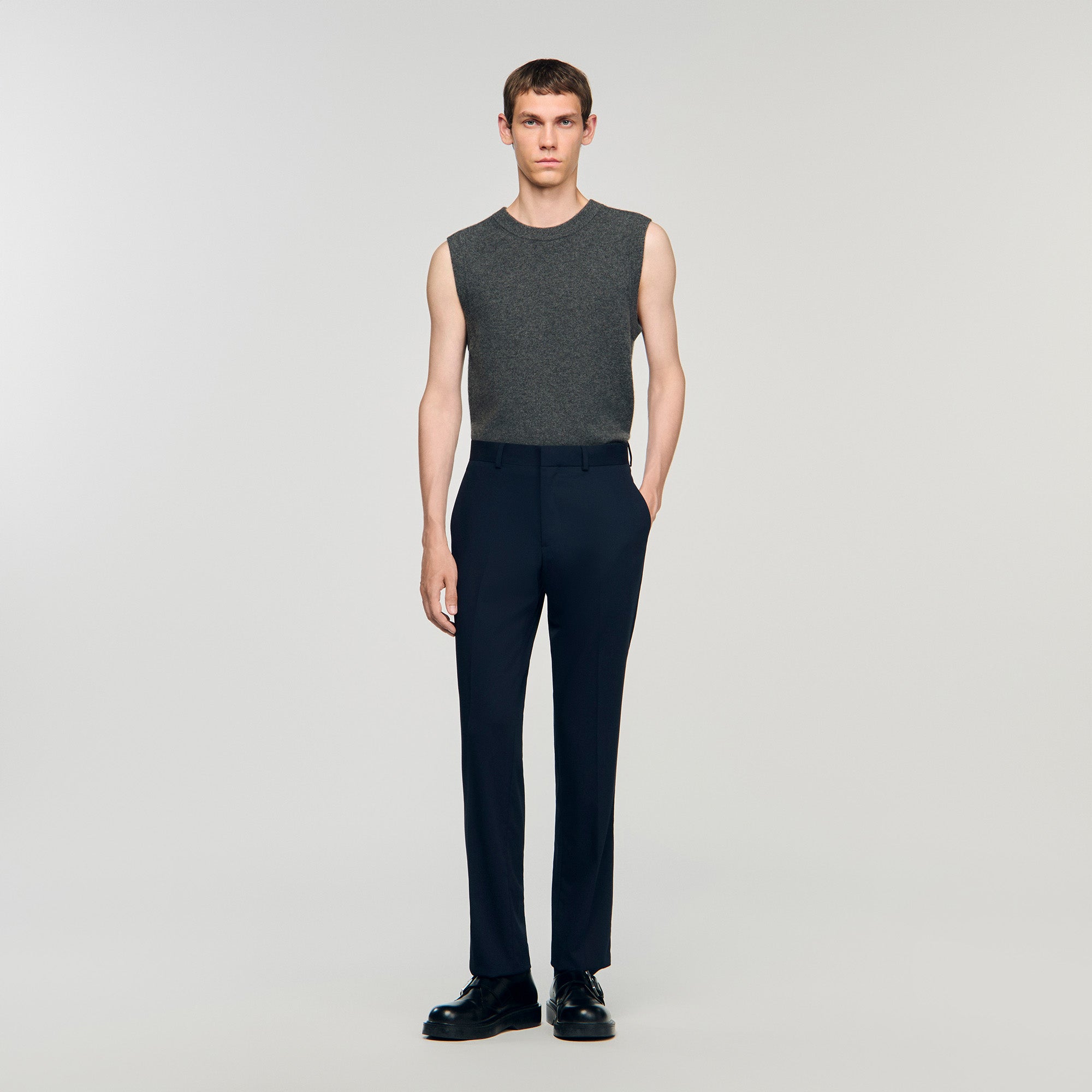 New Croise Wide-leg suit trousers Navy Blue