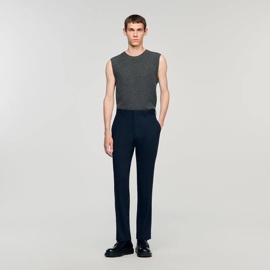New Croise Wide-leg suit trousers Navy Blue