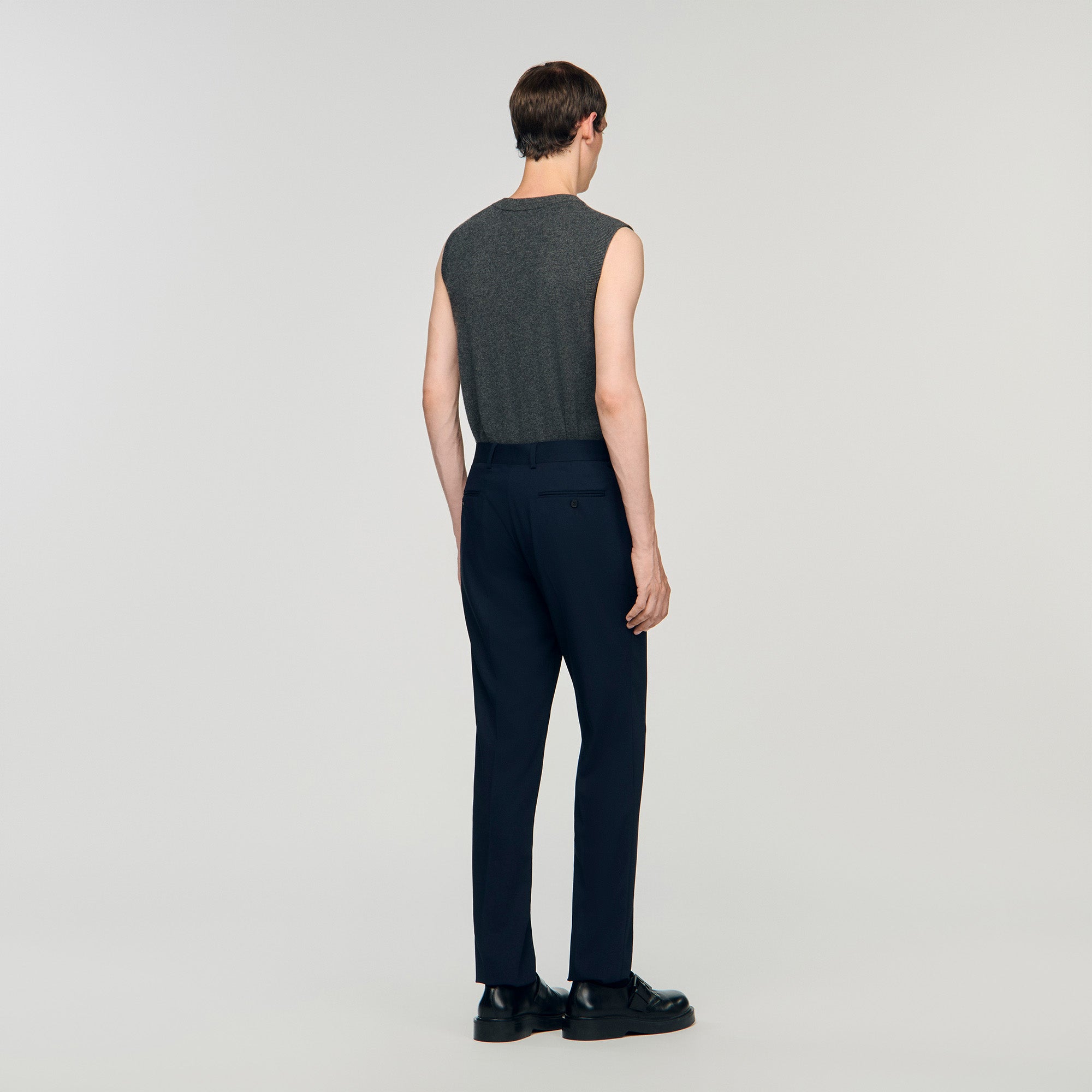 New Croise Wide-leg suit trousers Navy Blue