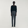 Croise Amf Wool Suit Trousers Heather Charcoal