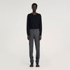 Croise Amf Wool Suit Trousers Heather Charcoal