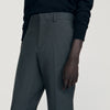 Croise Amf Wool Suit Trousers Heather Charcoal