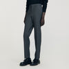 Croise Amf Wool Suit Trousers Heather Charcoal