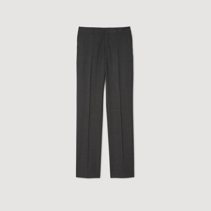 Croise Amf Wool Suit Trousers Heather Charcoal