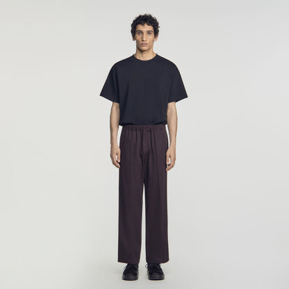 Alpha Cotton Large  Straight Leg Trousers Chocolate