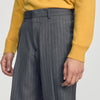 Croisee 4B Pinstripes Abstract print wool trousers Middle Grey