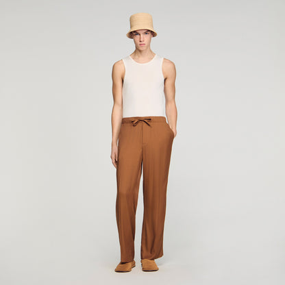 Pyjama Pant Drawstring Flowing Trousers Whisky