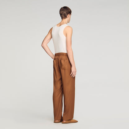 Pyjama Pant Drawstring Flowing Trousers Whisky