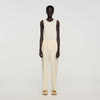 Pyjama Buttons Pant Flowing Elasticated Trousers Butter Cream