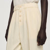 Pyjama Buttons Pant Flowing Elasticated Trousers Butter Cream