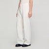 Croise Mode Lin Linen Suit Trousers WHITE