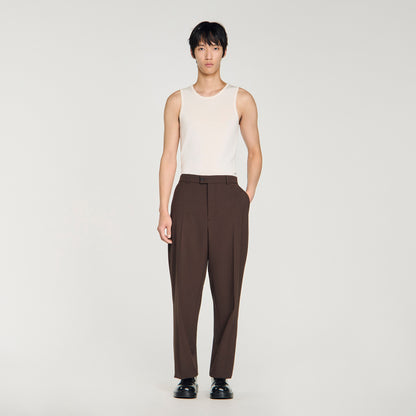 Oversize Suit Oversized Wool Trousers Chocolate