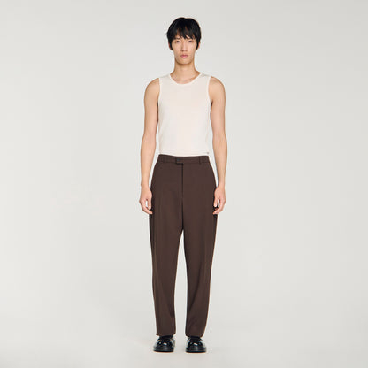Oversize Suit Oversized Wool Trousers Chocolate