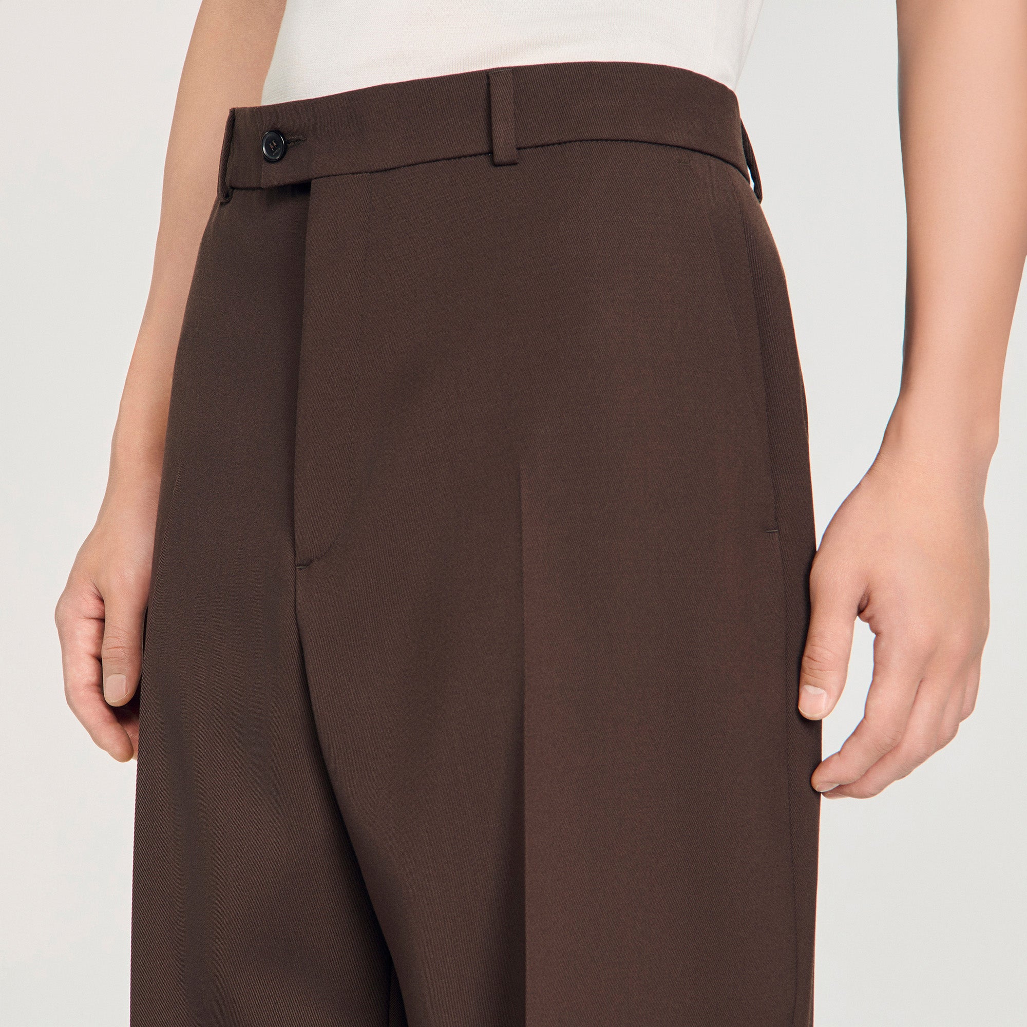 Oversize Suit Oversized Wool Trousers Chocolate