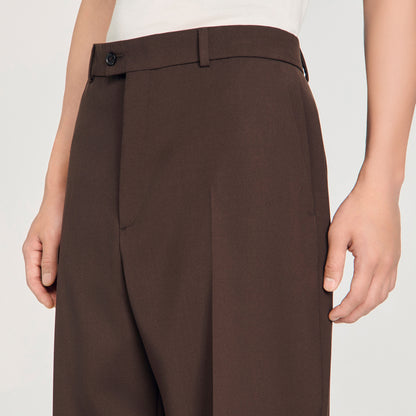Oversize Suit Oversized Wool Trousers Chocolate