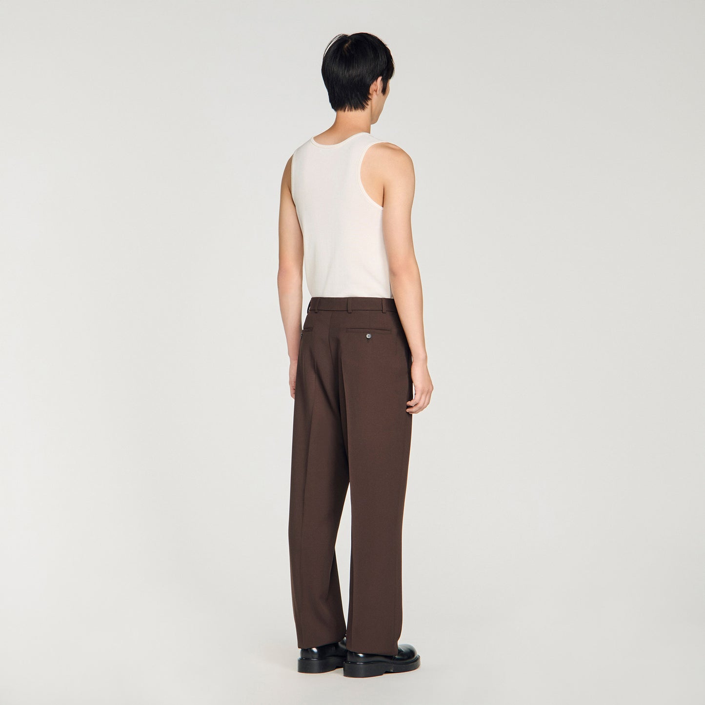 Oversize Suit Oversized Wool Trousers Chocolate