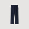 Alpha Linen Straight-Leg Linen Trousers Navy Blue